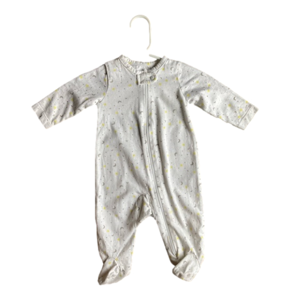 Carters Unisex 3 Month Moon & Stars Footie - Picture 1 of 5